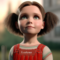 Pixar style little girl, 4k, 8k, unreal engine, octane render photorealistic by cosmicwonder, hdr, photography by cosmicwonder, high definition, symmetrical face, volumetric lighting, dusty haze, photo, octane render, 24mm, 4k, 24mm, DSLR, high quality, 60 fps, ultra realistic